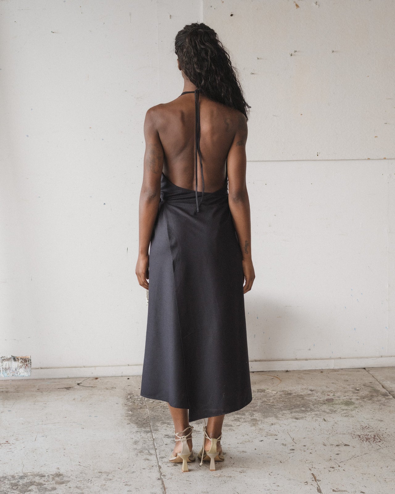 Apron Dress - Wild Silk - Black