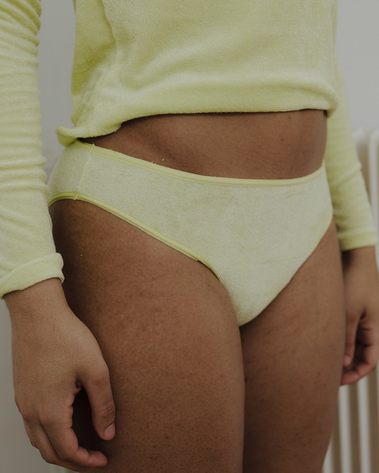 Bell Pants - Velours - Lime