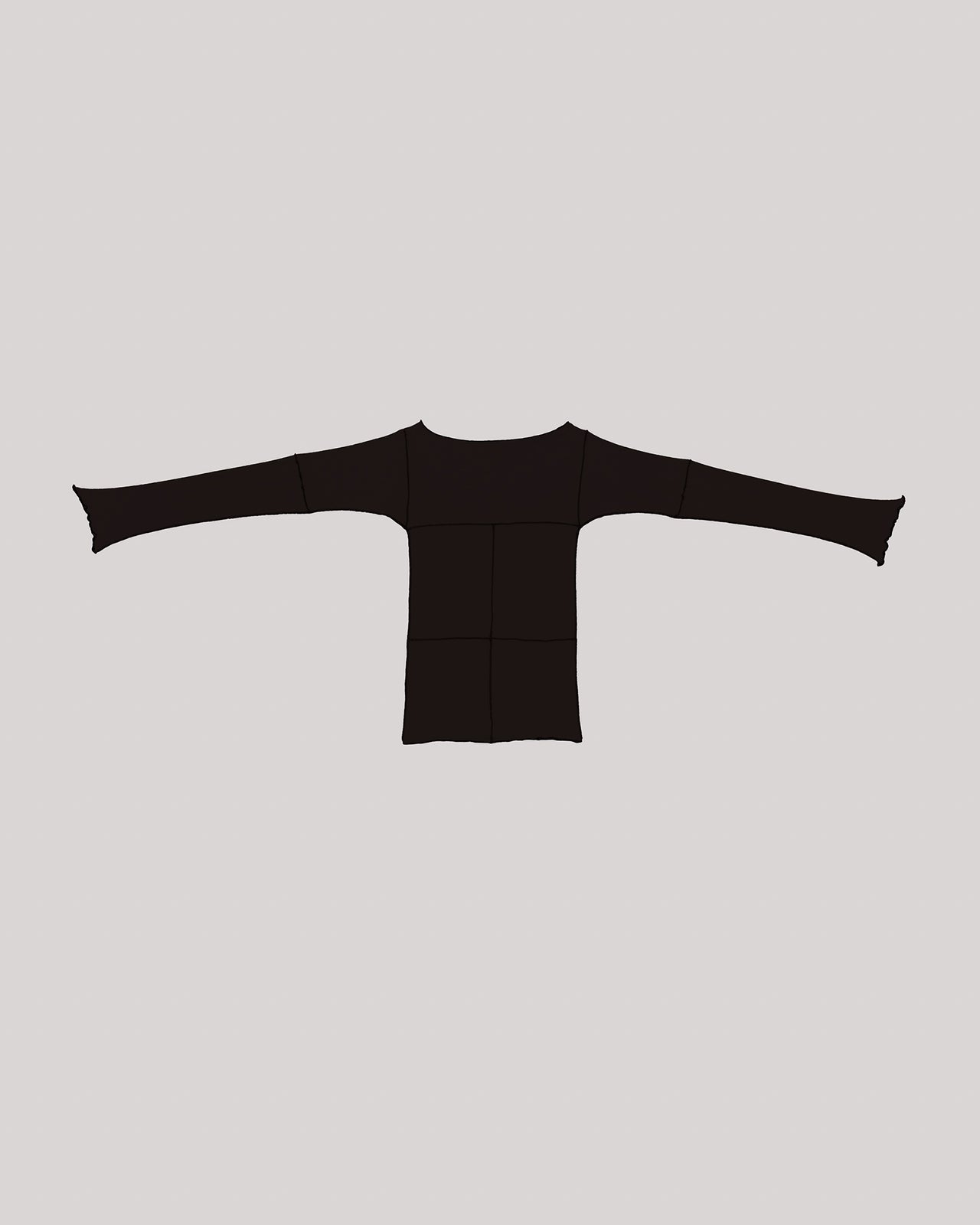 Cinder Long Sleeve Tee - Recycled Cotton Rib - Fovea