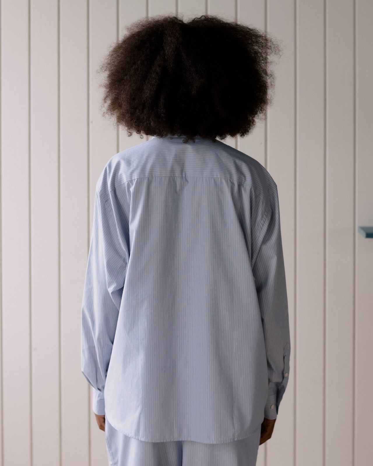 Claude Shirt - Organic Cotton Poplin - Blue Stripe