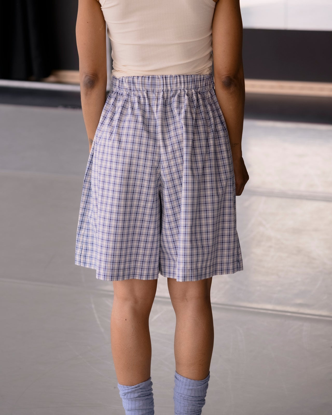 Claude Shorts - Organic Cotton - Blue Check