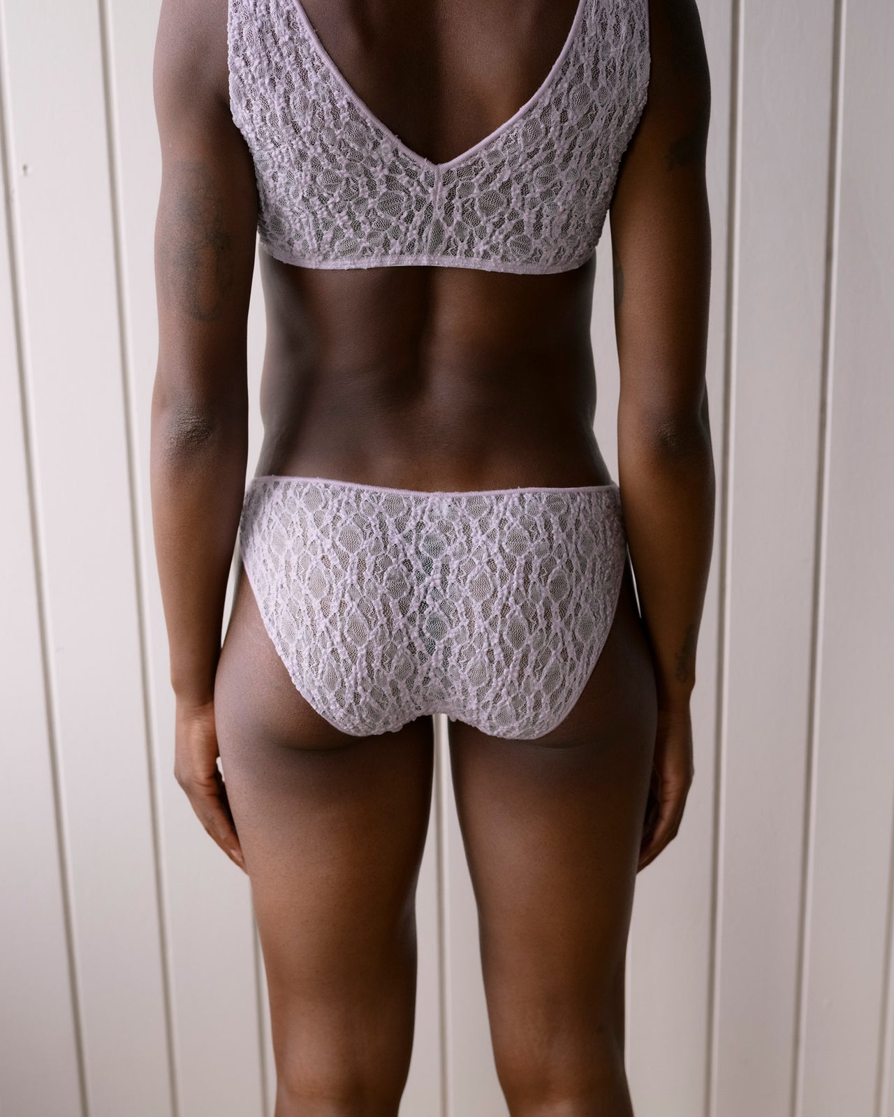 Crescent Pants - Organic Cotton Lace - Cylin Purple