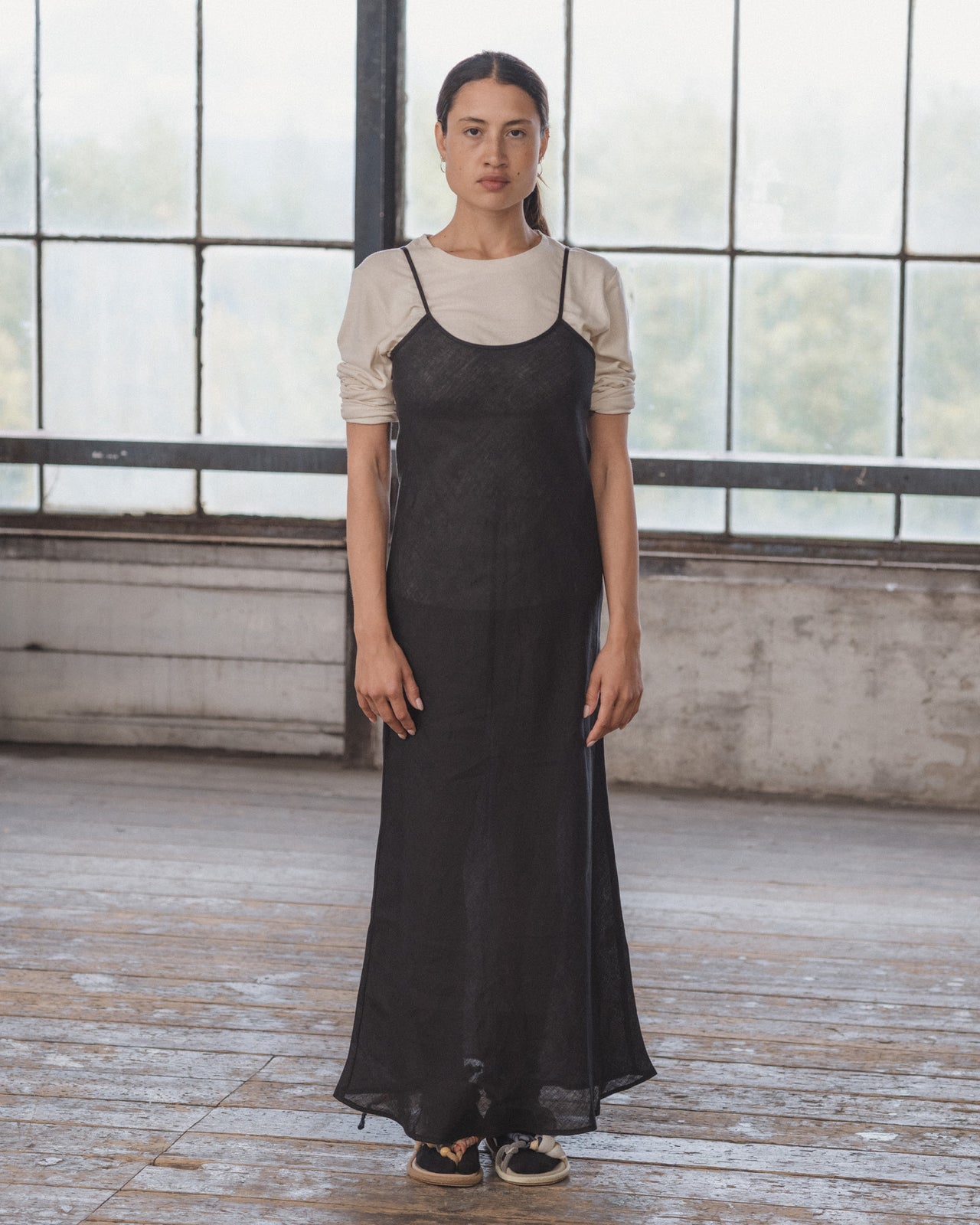 Dydine Dress - Sheer Linen - Black