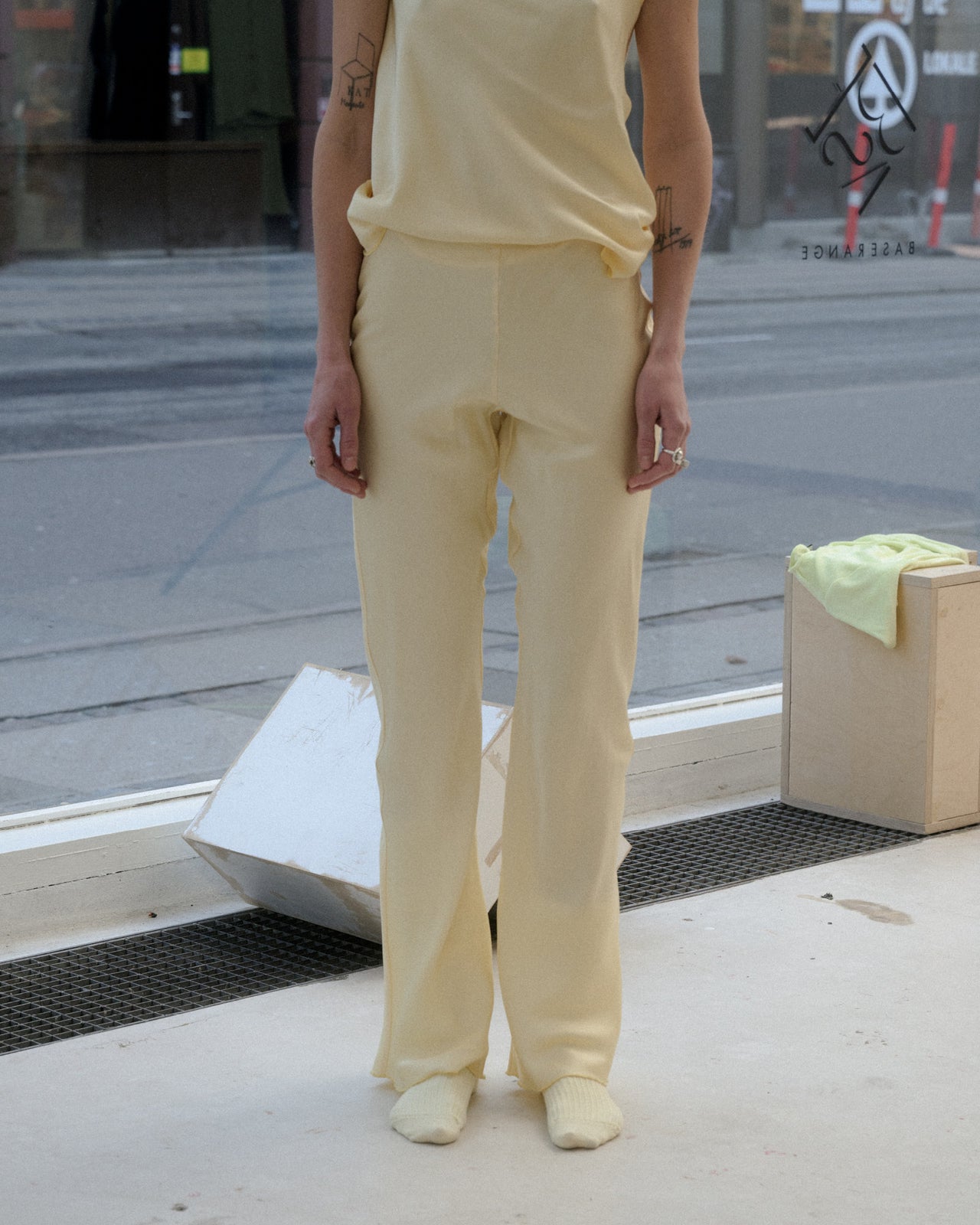 Dydine Pants - Ecovero Satin - Sophia Yellow