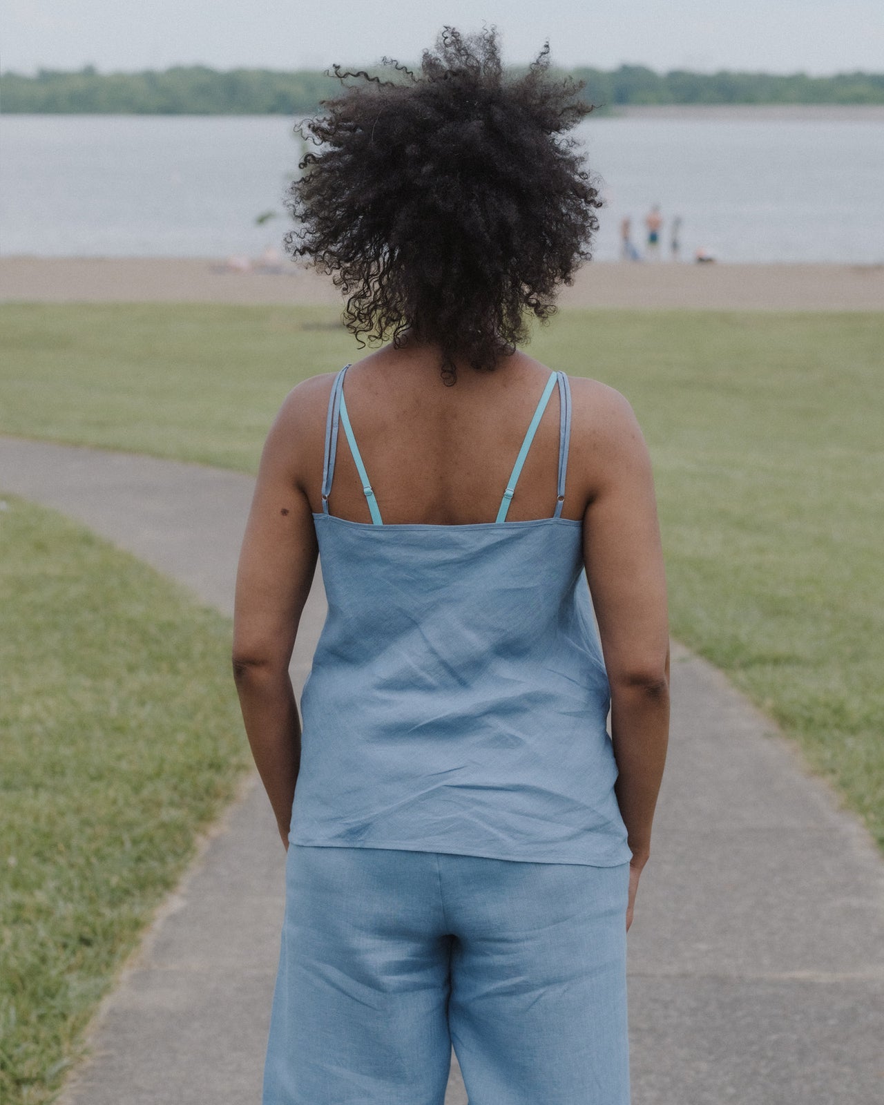 Dydine Top - Fine Linen - Truss Blue