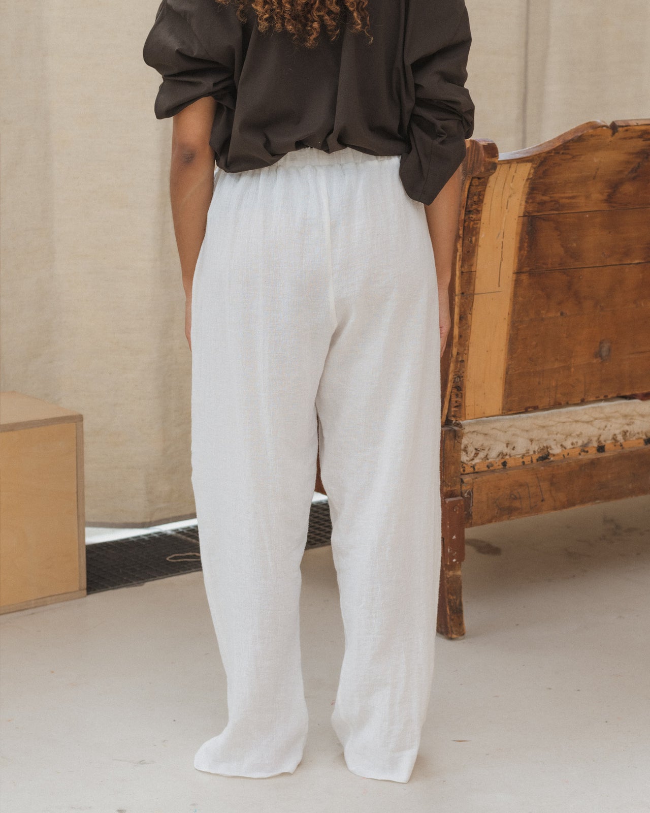 Folio Pants - Crinkle Linen - Off White