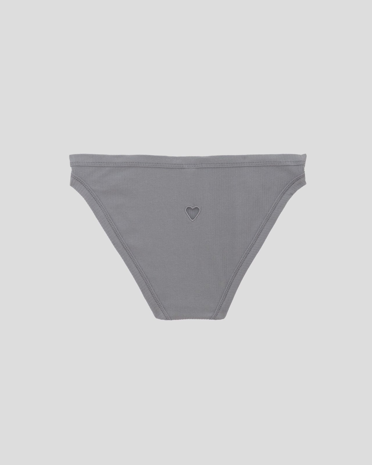 Heart Bell Pants - Organic Cotton Rib - Bow Blue