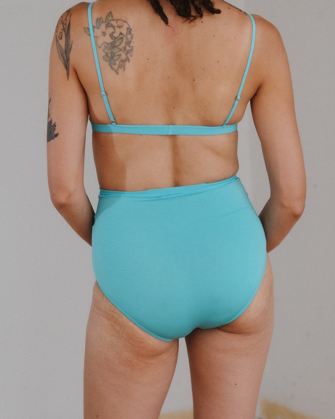 Highwaist Bell Pants - Bamboo Lyocell - Charles Turquoise