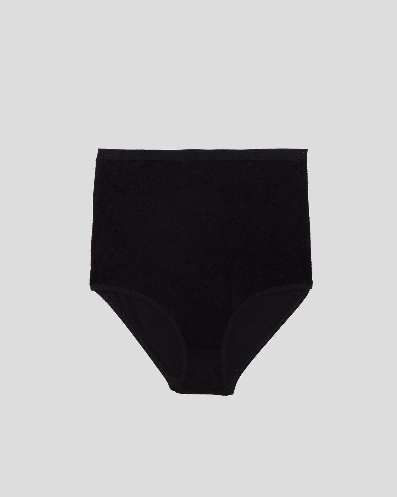 Highwaist Bell Pants - Ecovero Velour - Black