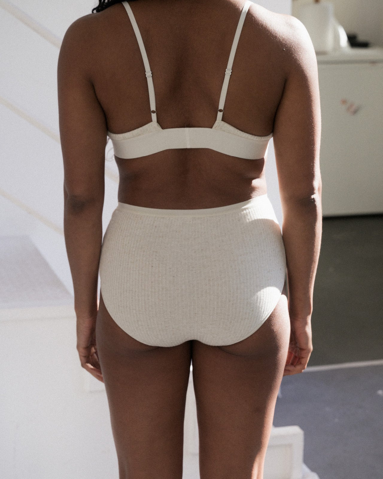 Highwaist Bell Pants - Ecovero Viscose Nettle - Undyed