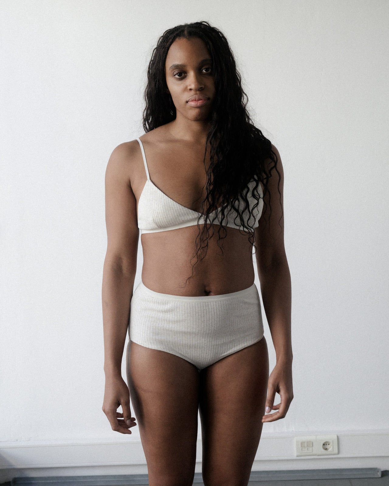 Highwaist Bell Pants - Ecovero Viscose Nettle - Undyed