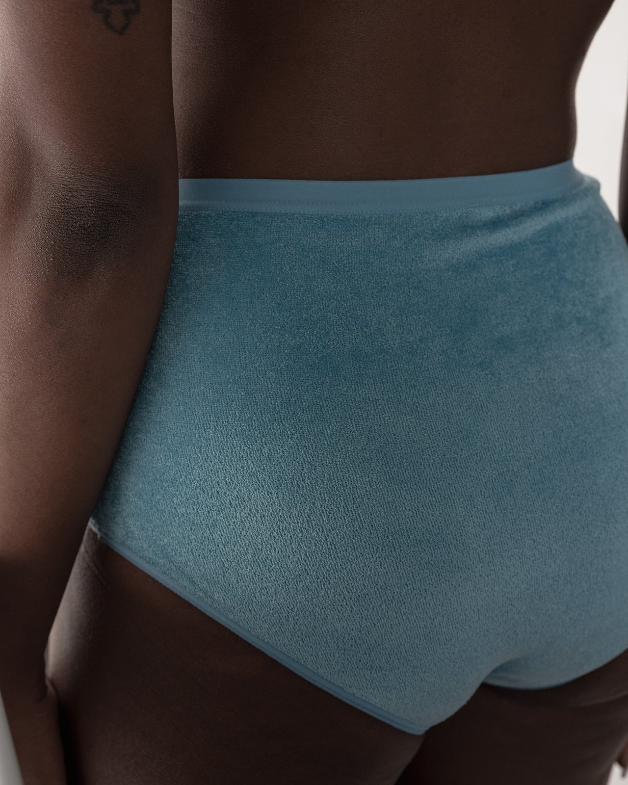 Highwaist Bell Pants - Velours - Civi Blue - WT23