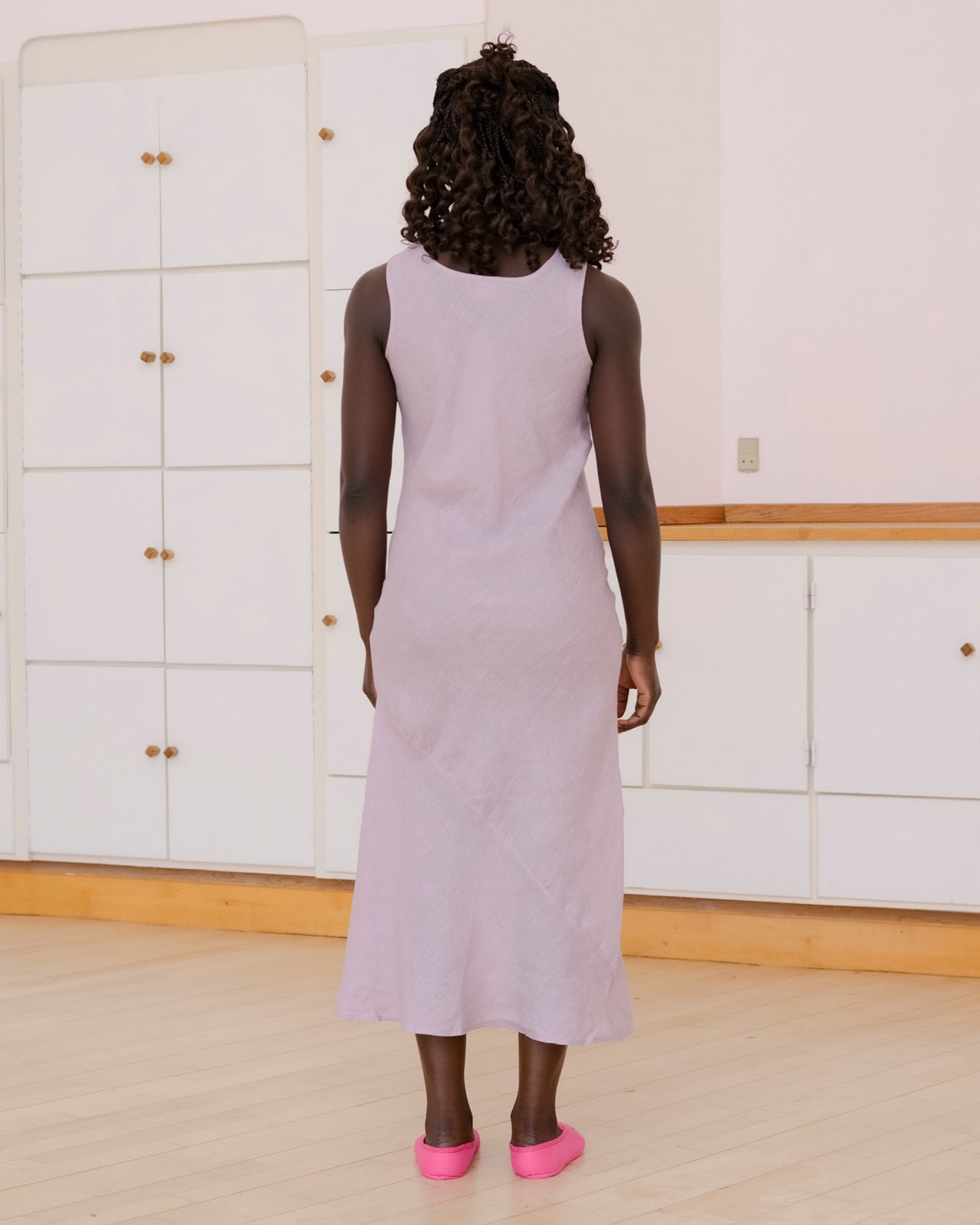 Larva Dress - Fine Linen - Mori Purple