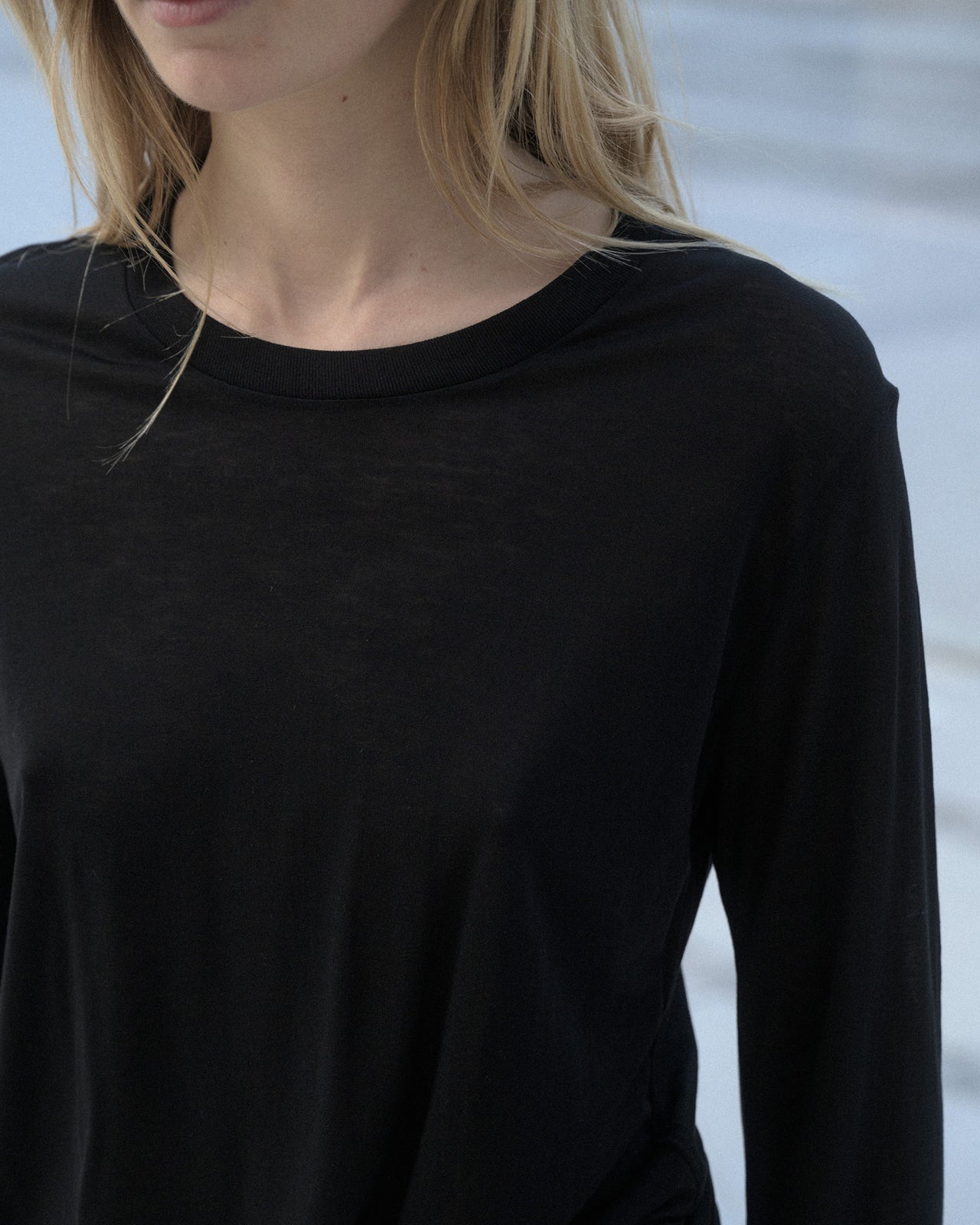 Long Sleeve Tee - Bamboo Lyocell - Black