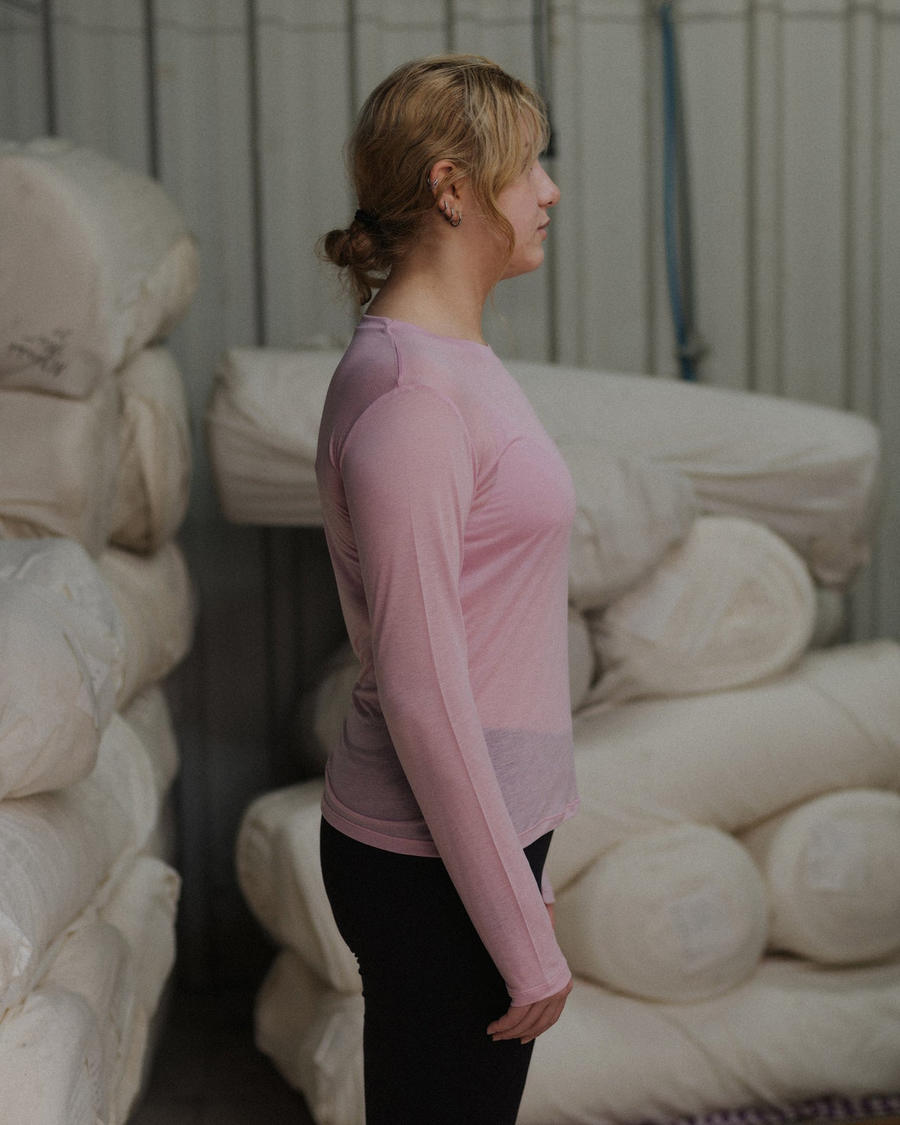 Long Sleeve Tee - Bamboo Lyocell - Doro Pink