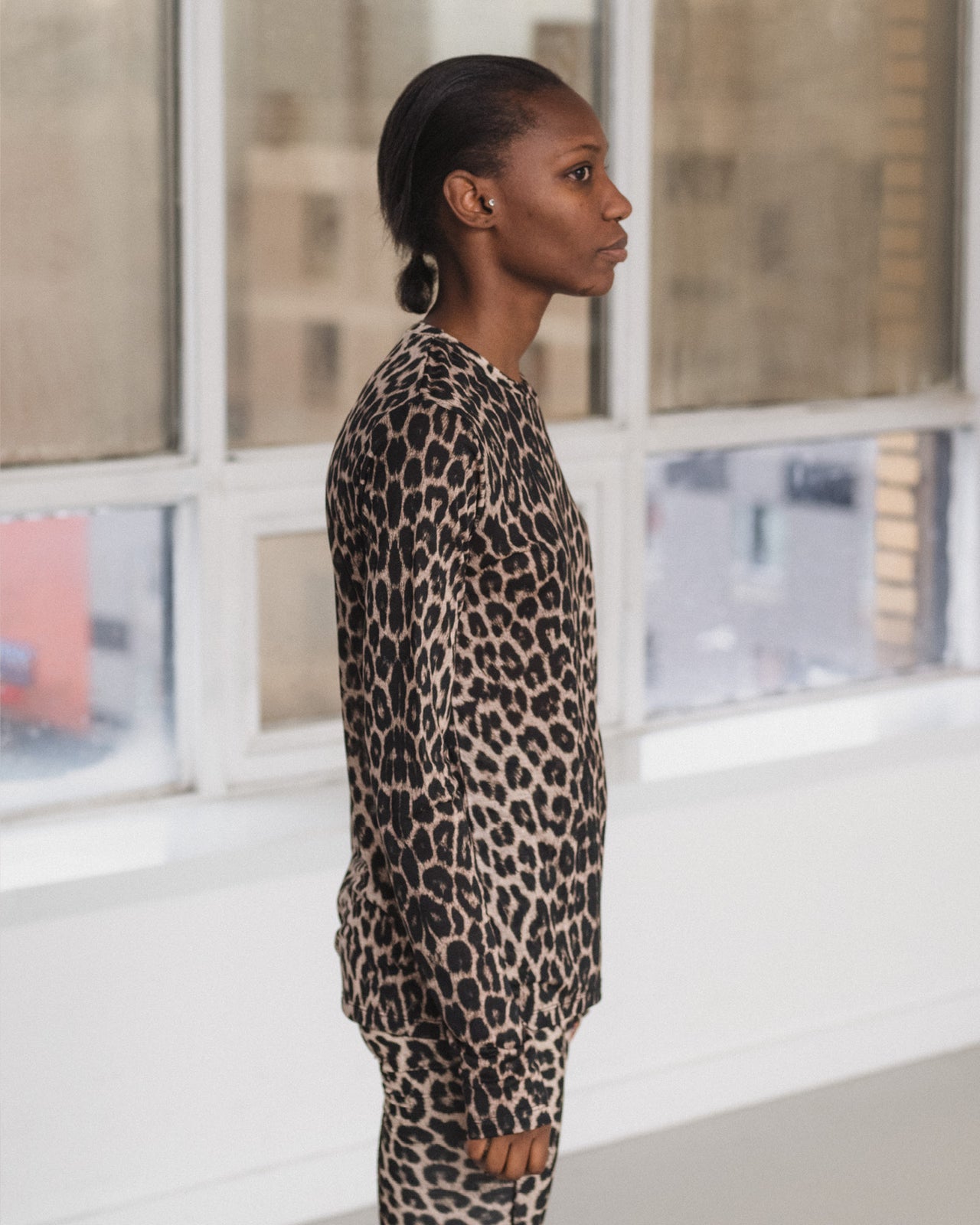 Long Sleeve Tee - Circulose Jersey - Leopard