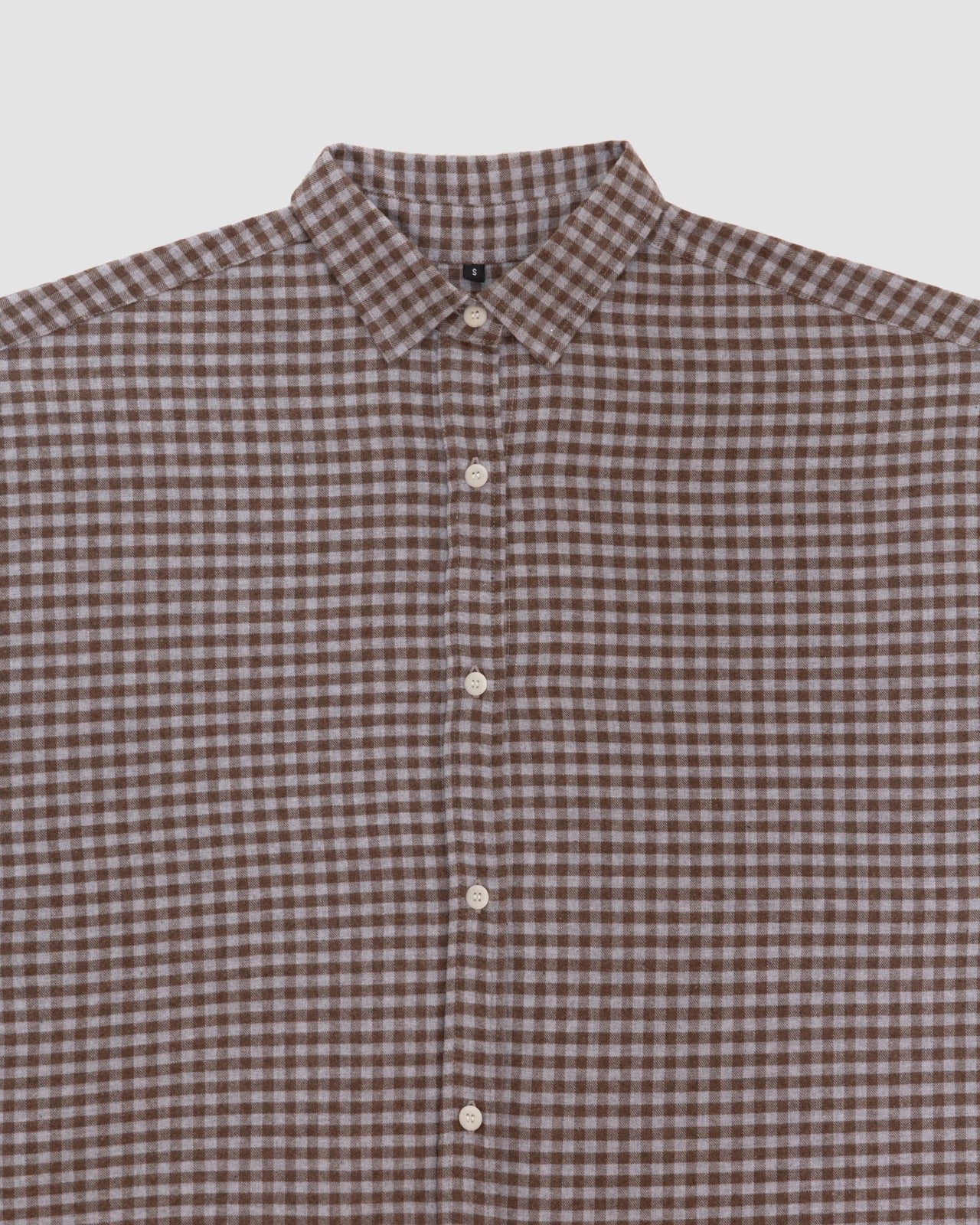 Loose Ole Shirt - Organic Cotton Flannel - Brown Grey Flannel
