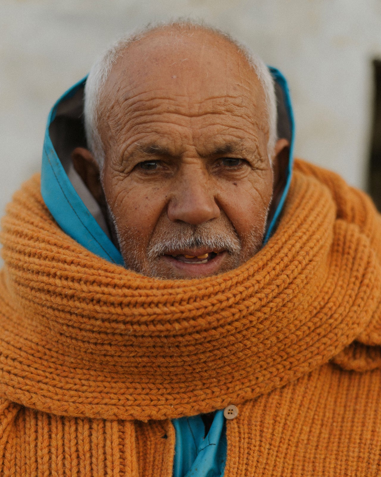 Mea Scarf - Arles merino wool rib knit - Clair Orange