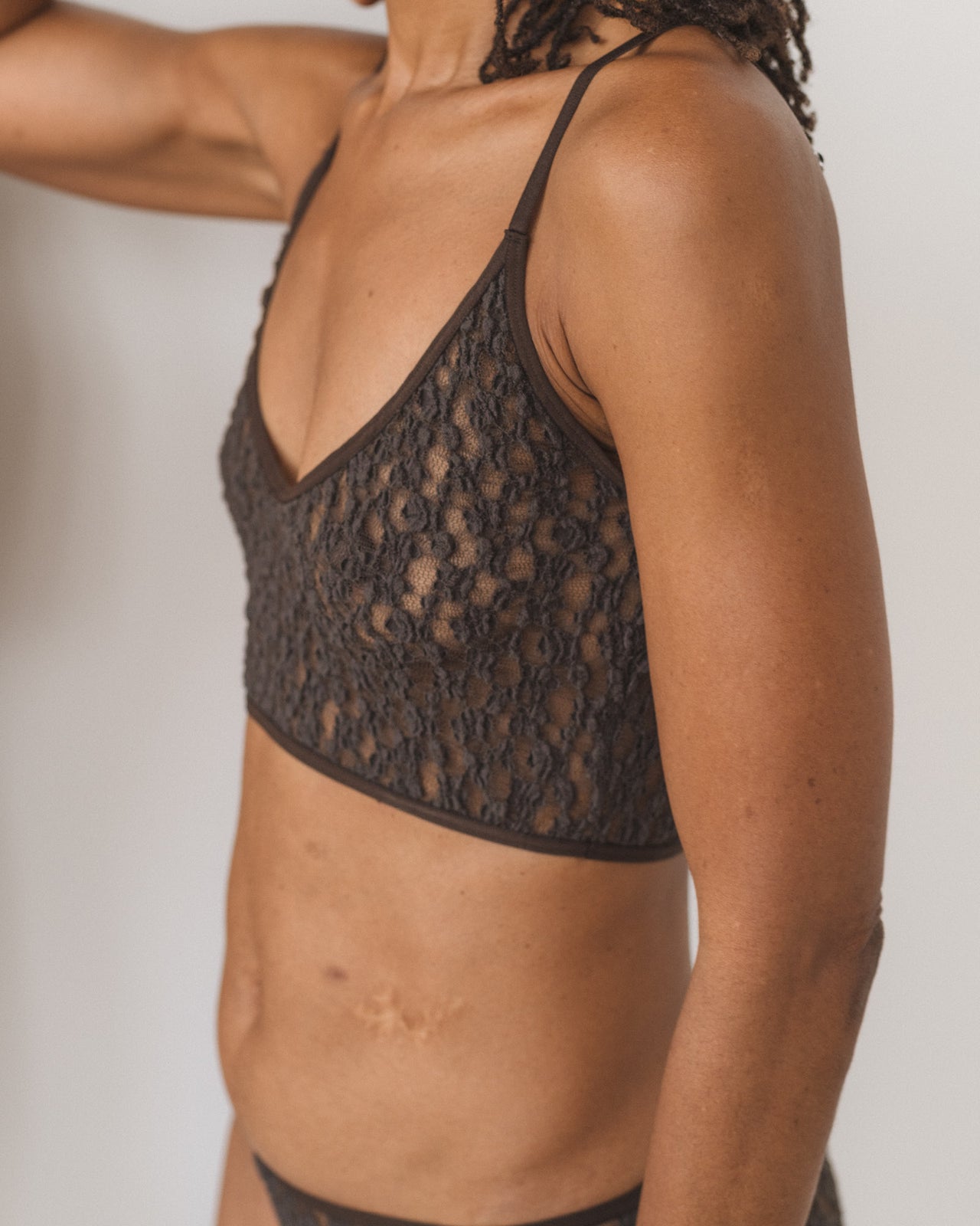 Musial Bra - Organic Cotton Lace - Black