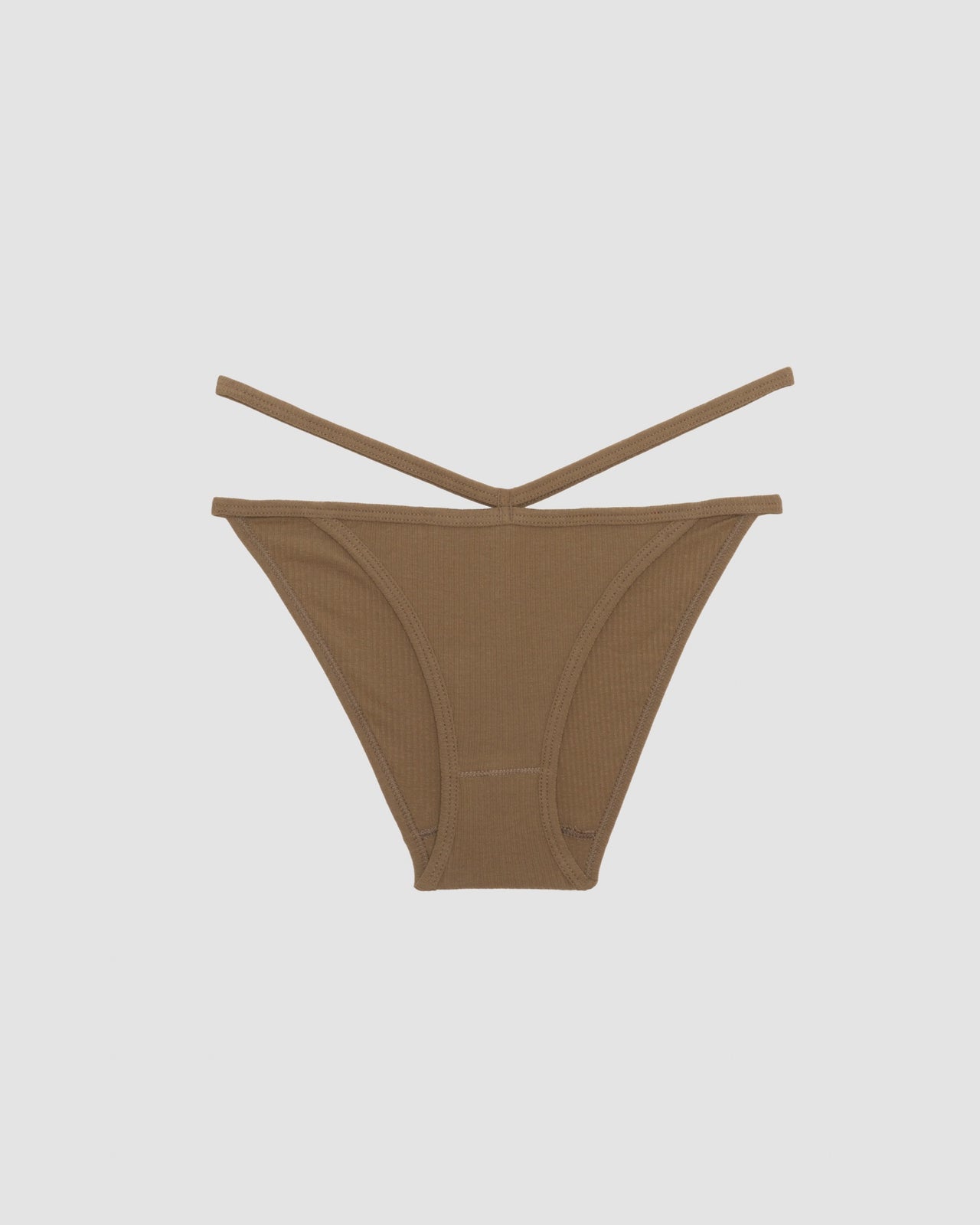 Nida Pants - Fine Cotton Rib - Jade Brown