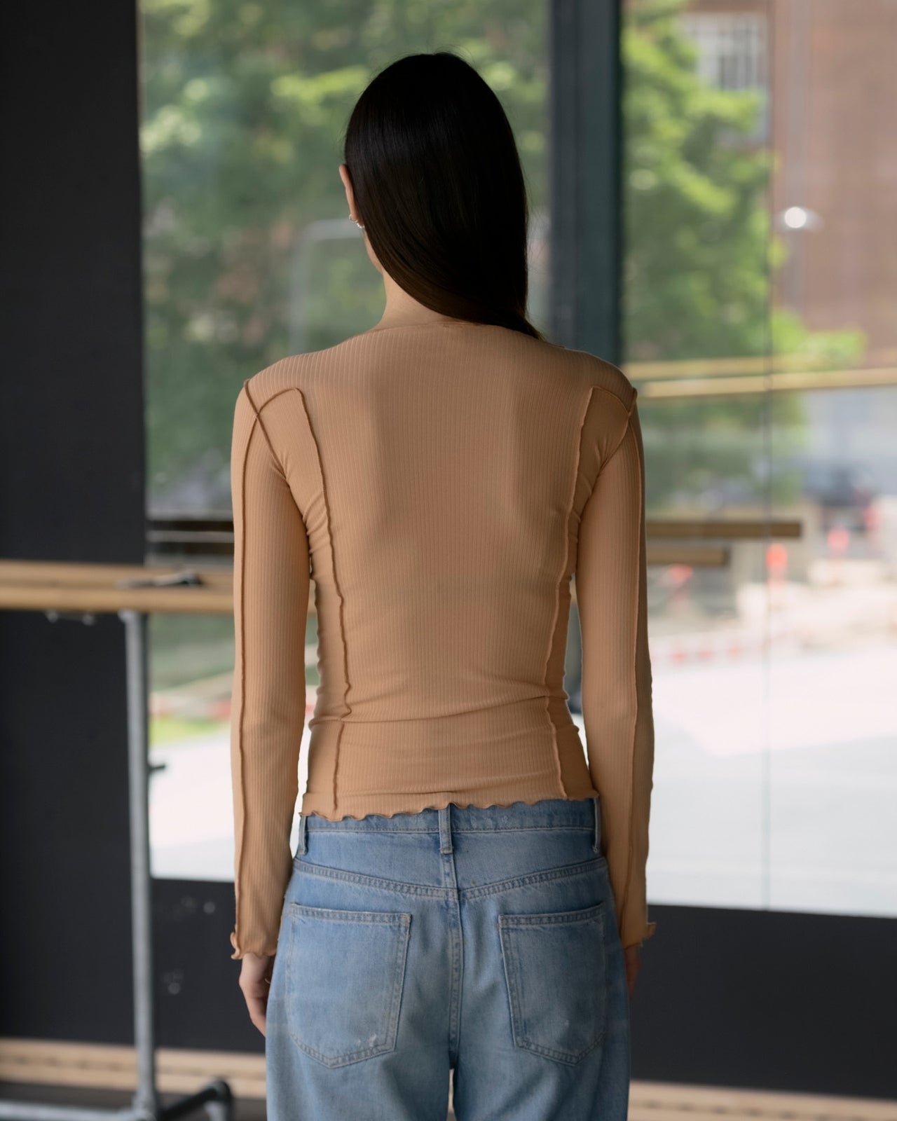 Omato Long Sleeve Tee - Organic Cotton Rib - Aural