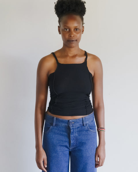 Omato Tank - Organic Cotton Rib - Black – Baserange Store