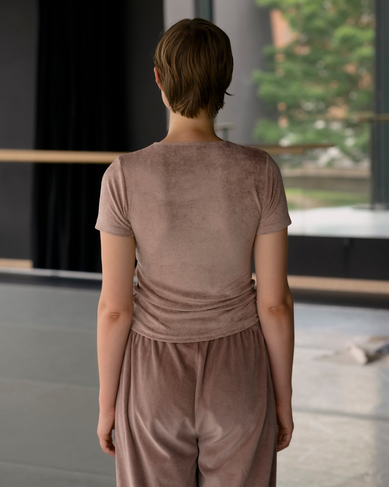 Omo Tee Shirt - Ecovero Velour - Alba Brown