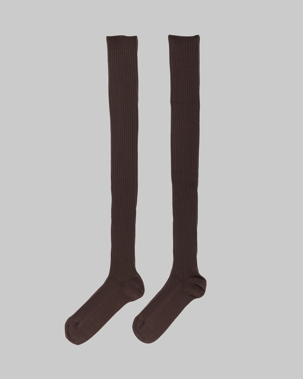 Overknee Socks - Organic Cotton Rib - Orta Brown