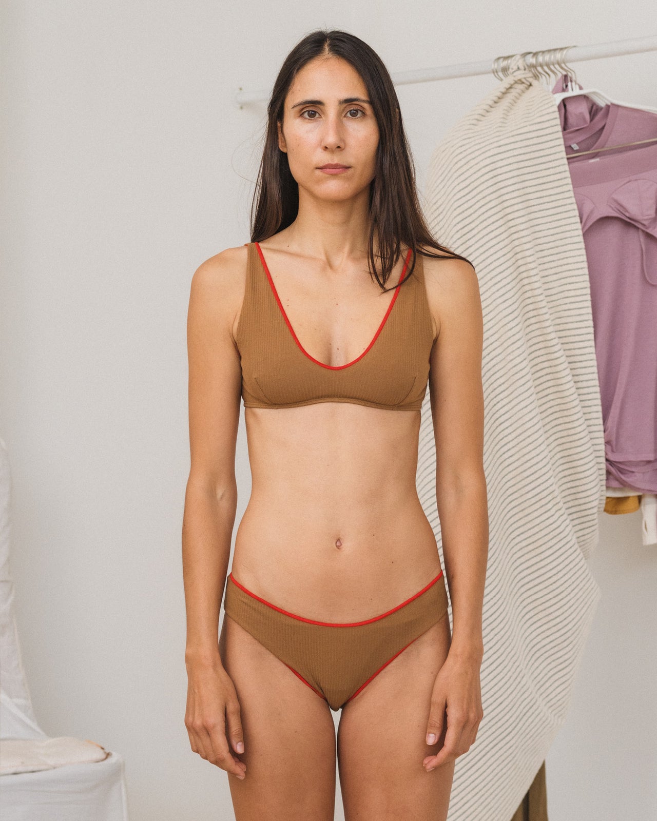 Pam Pants - Organic Cotton Rib - Alamillo Brown