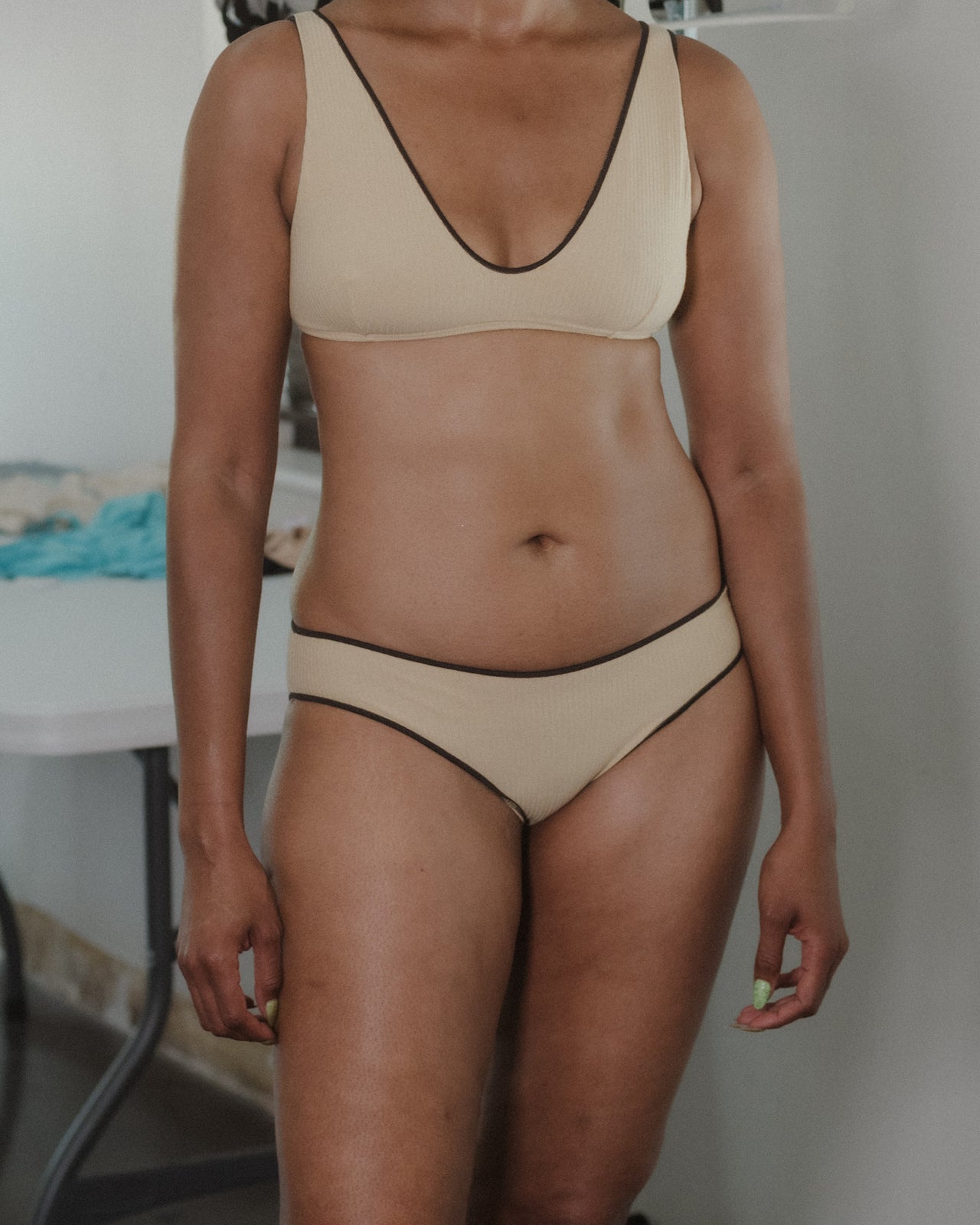 Pam Pants - Fine Organic Cotton Rib - Hen Yellow