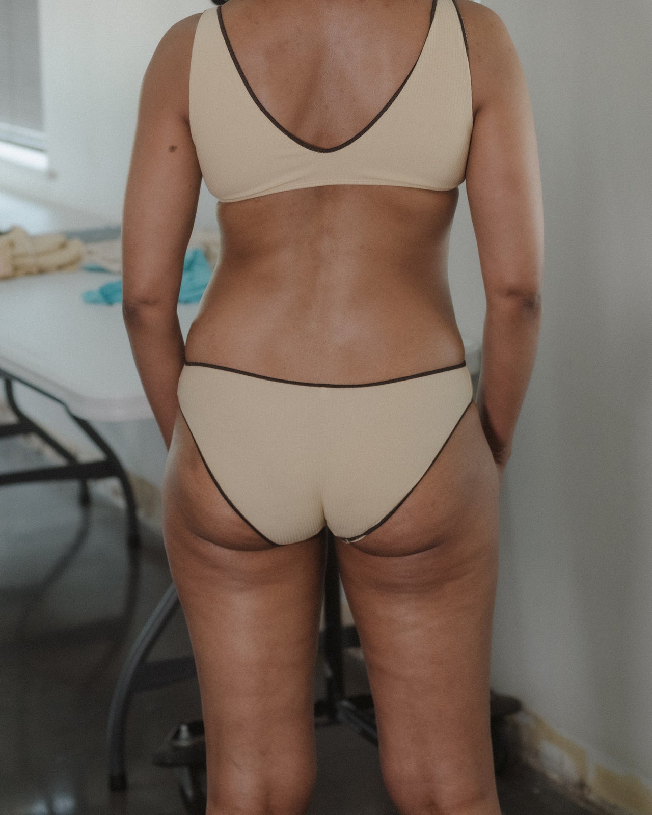 Pam Pants - Fine Organic Cotton Rib - Hen Yellow