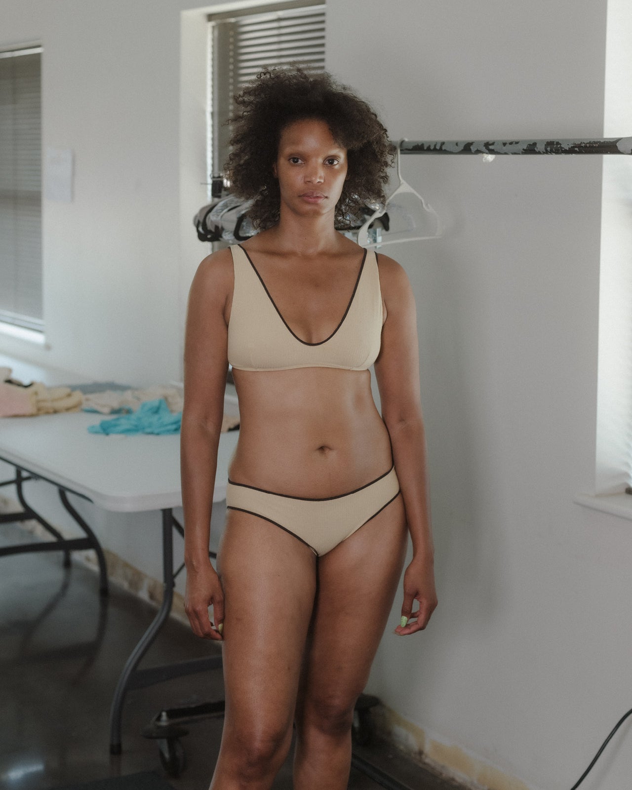 Pam Pants - Fine Organic Cotton Rib - Hen Yellow