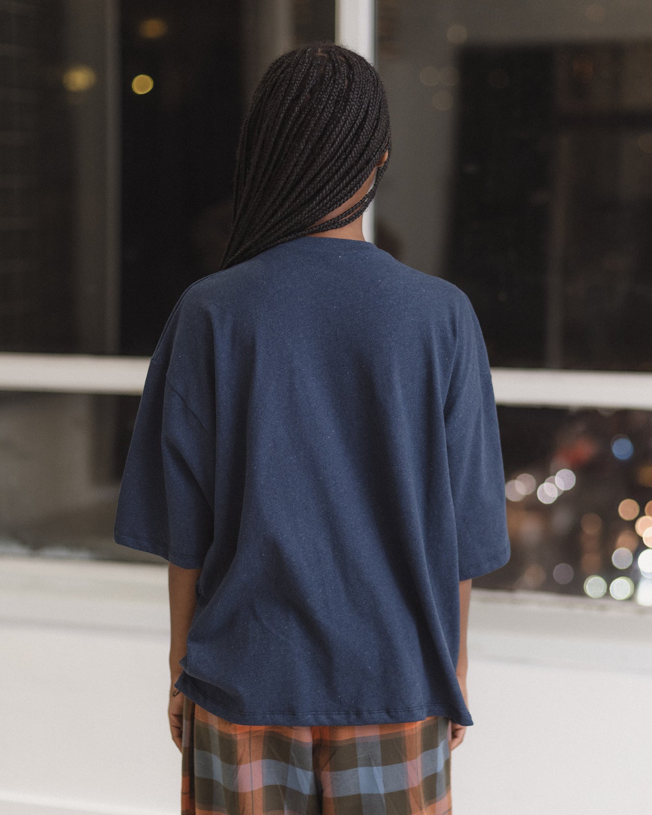 Pin Tee Shirt - Recycled Cotton Jersey - Echo Blue