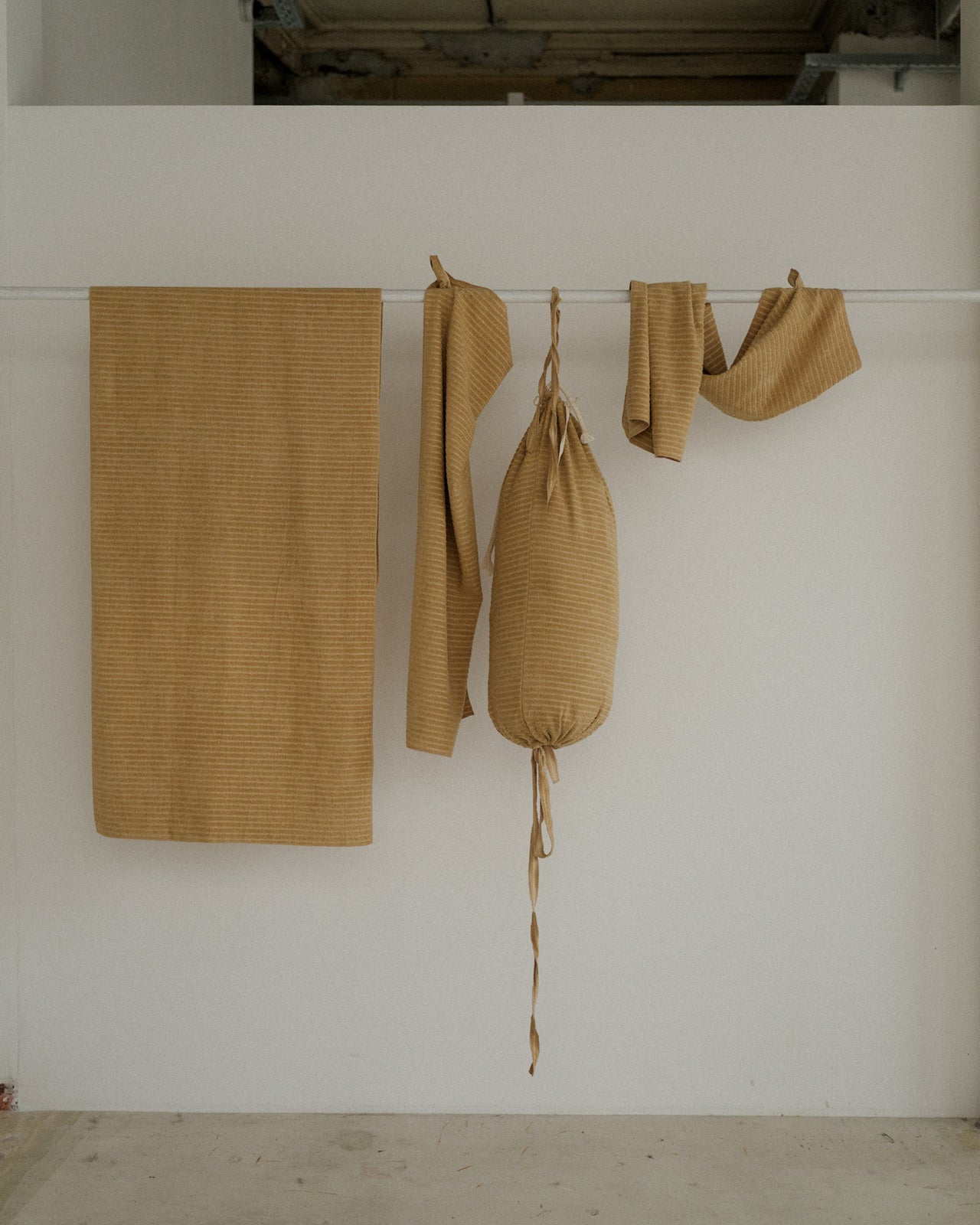 Shell Roll Pillowcase - Organic Cotton - Brown Stripes