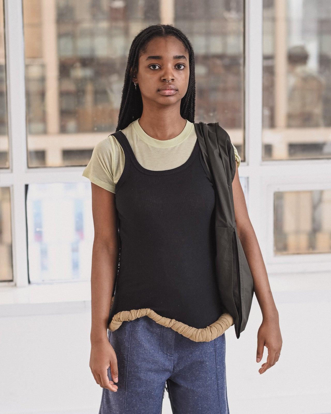 Small Hale Bag - Waxed Organic Cotton - Green Brown