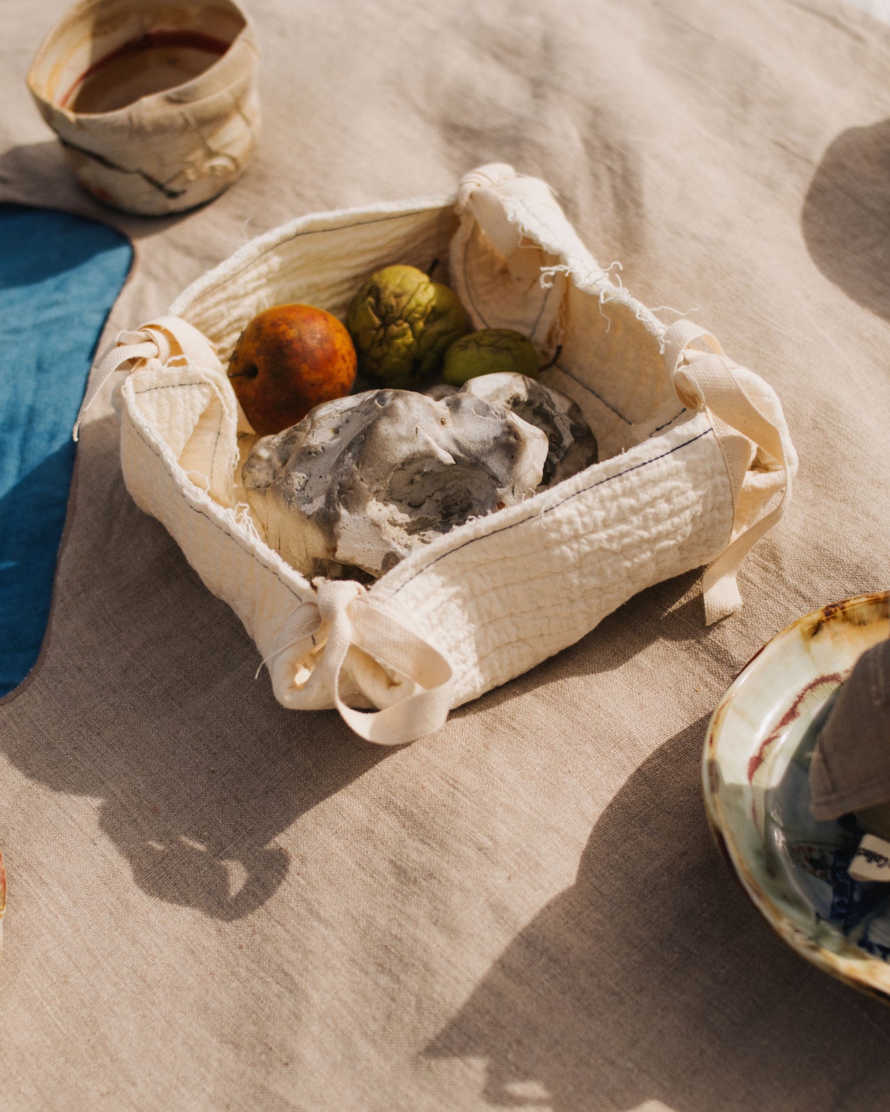 Sonder Basket - Quilted Organic Cotton - Undyed