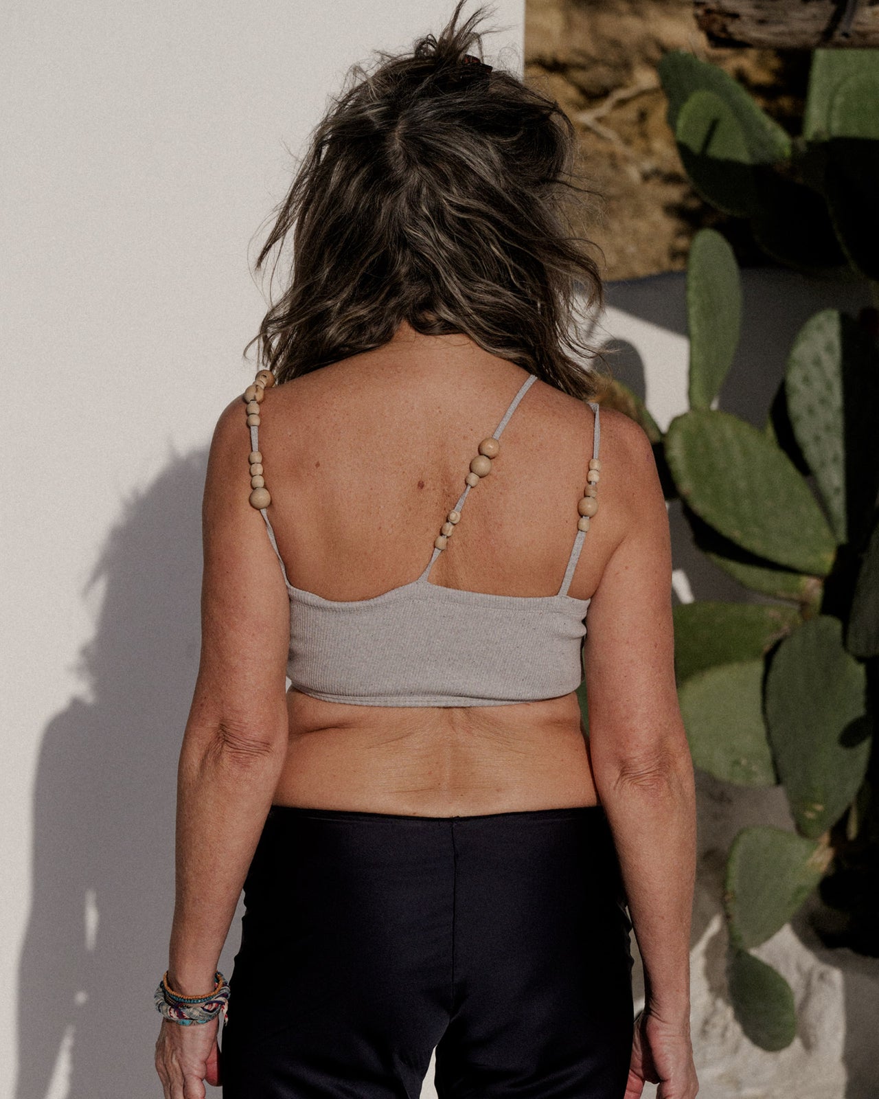 Tav Bra - Recycled Cotton Rib - Grey Melange