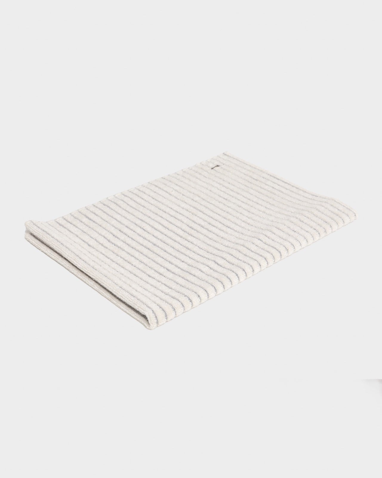 Terry Hand Towel - Organic Cotton Terry - Undyed-Black Stripes