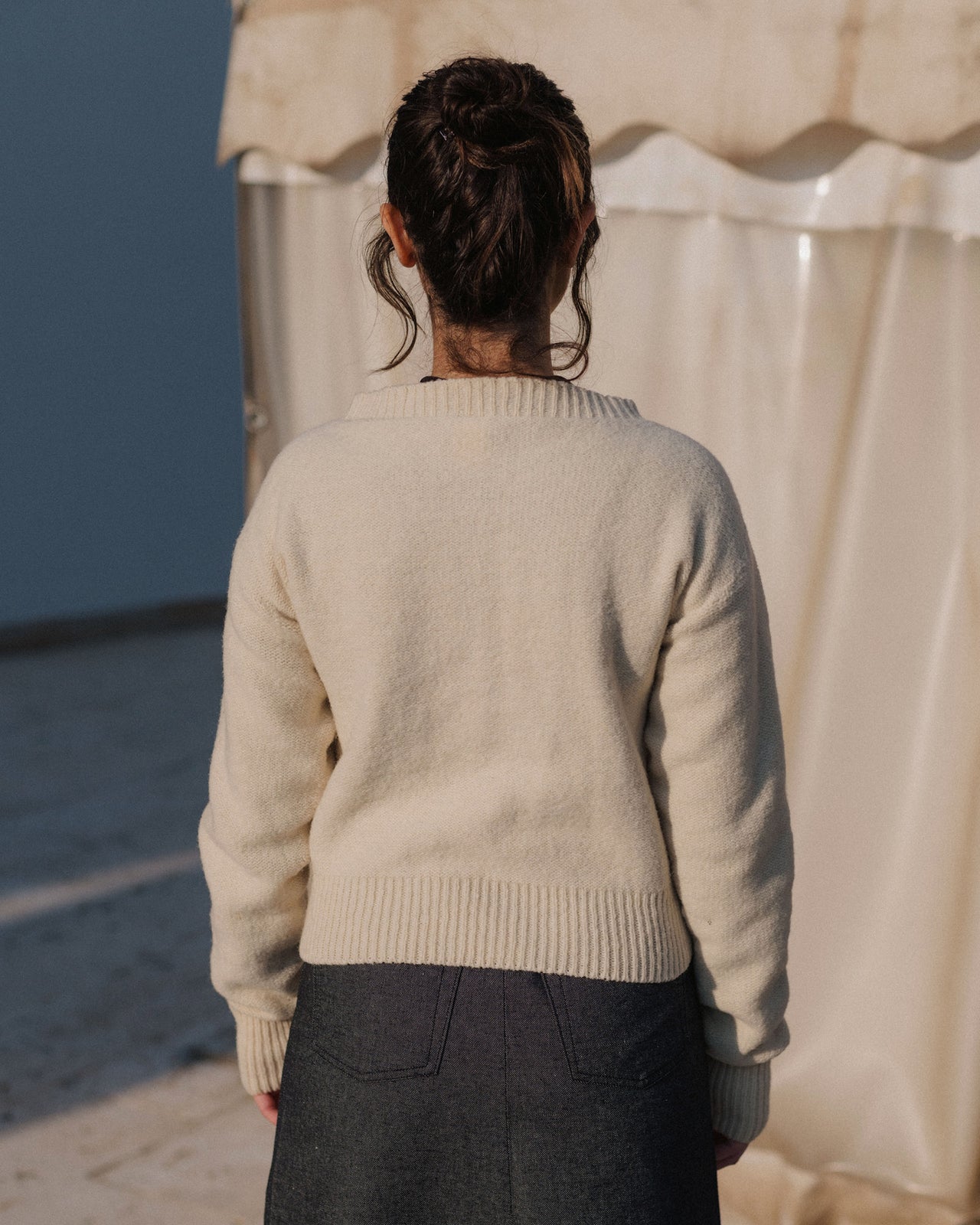 Tier Cardigan - Arles Merino Wool - Chaume Sand