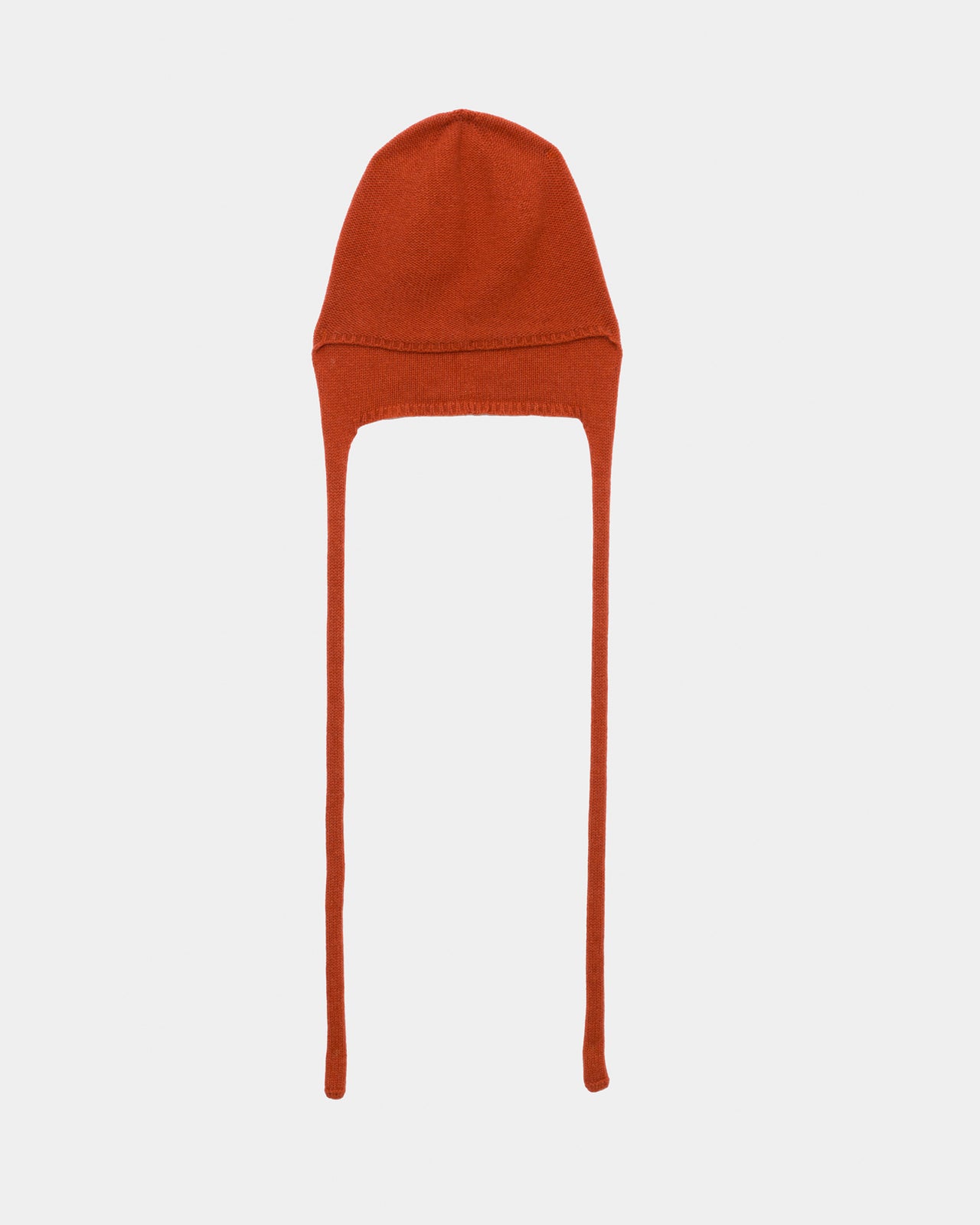 Tier Hood - Recycled Cashmere Rib - Melograno Red