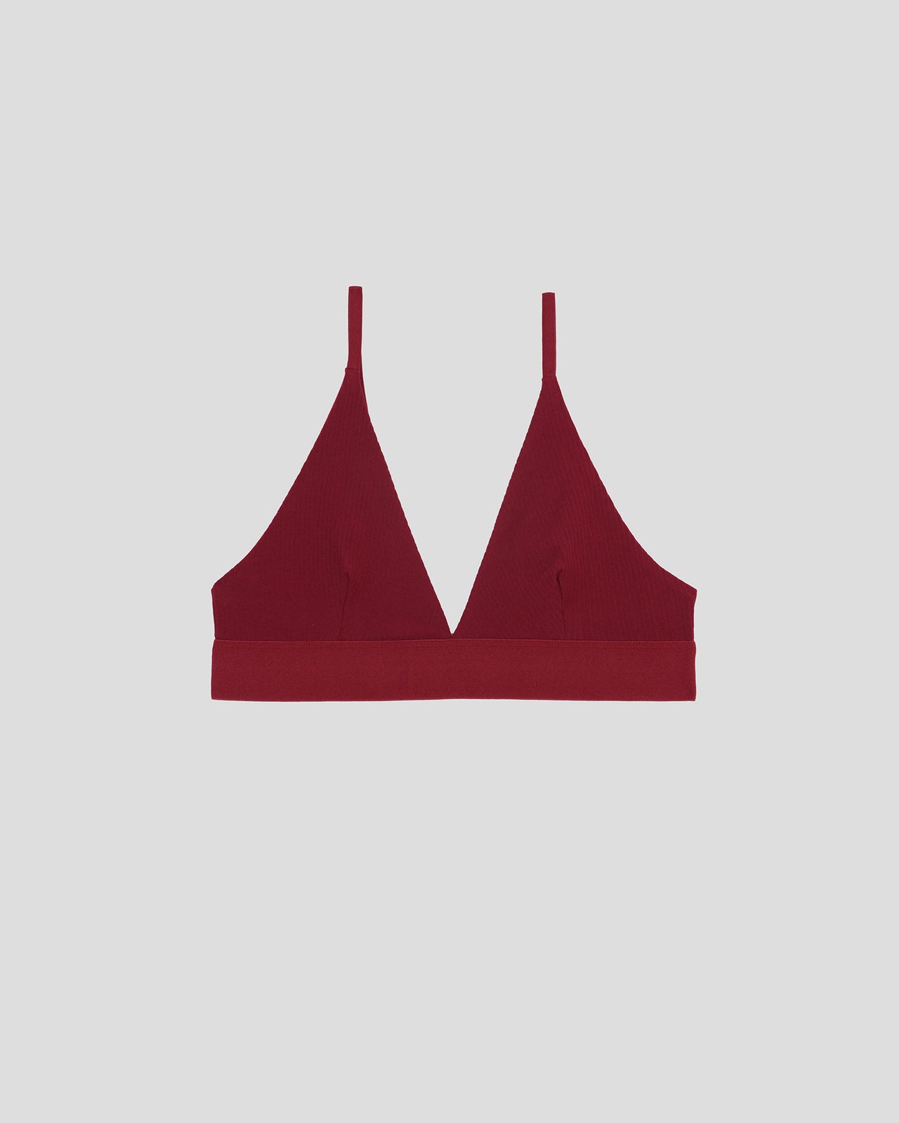 Triangle Bra - Organic Cotton Rib - Burned Red - AU23