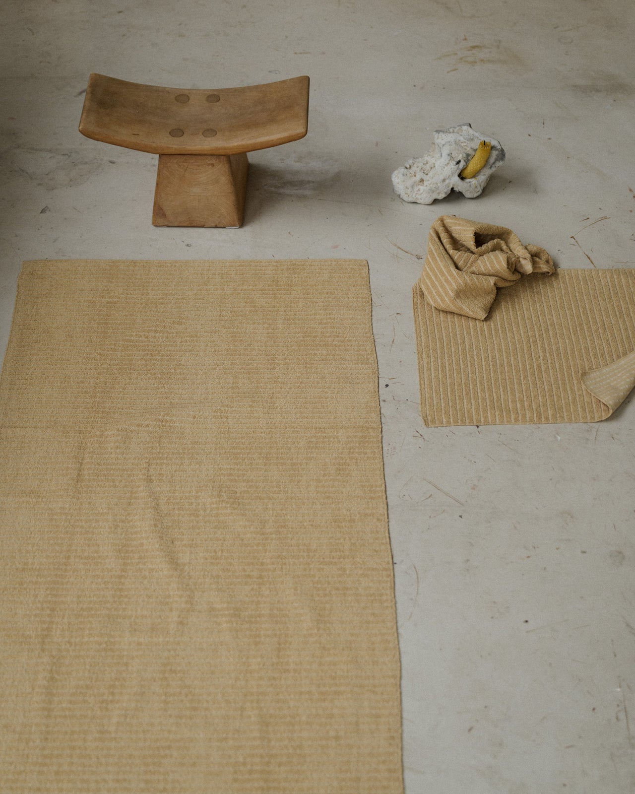 Yoga Mat Towel - Organic Cotton - Brown Stripes