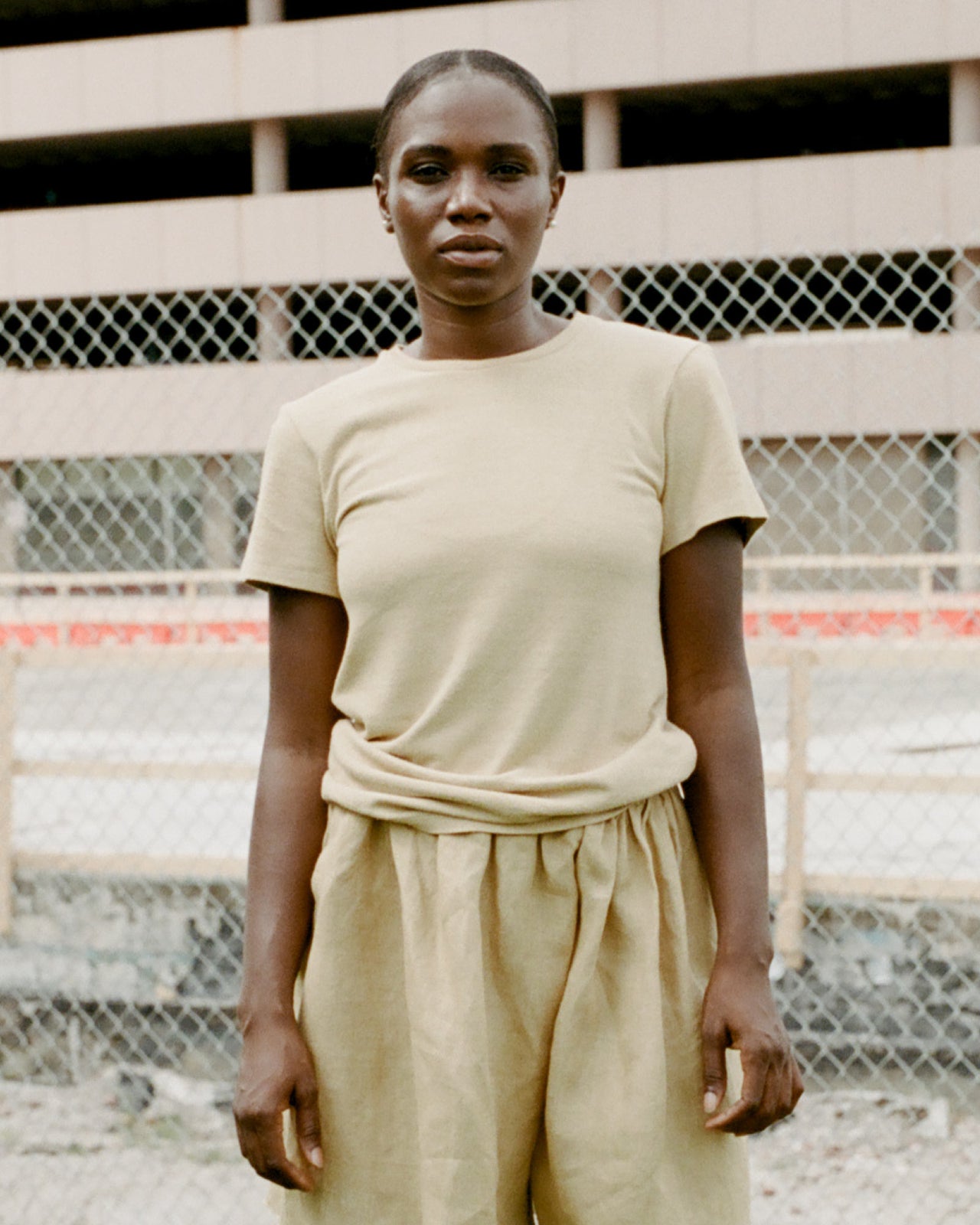 Silk Tee Shirt - Wild Silk Jersey - Oak Yellow