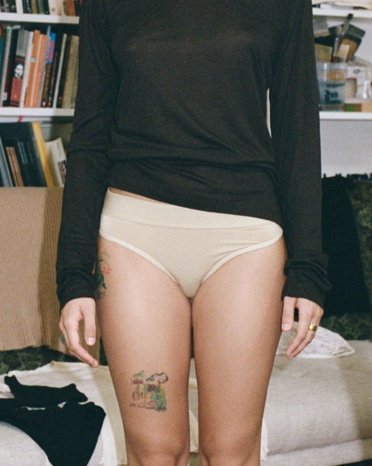 Elastic Bell Pants - Bamboo Jersey - Cochlea