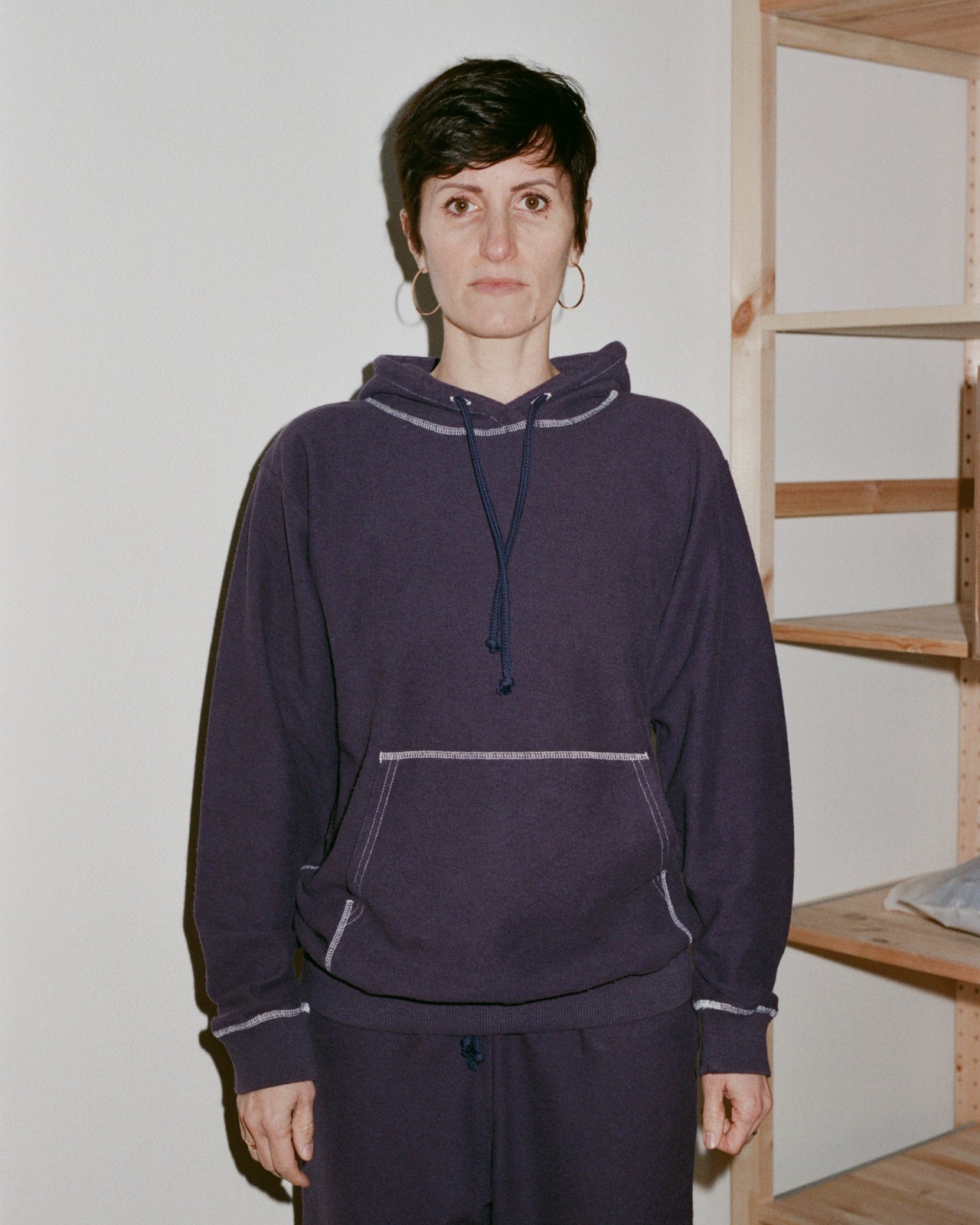 Navu Hoodie - Reversed Fleece - Navy - WT22