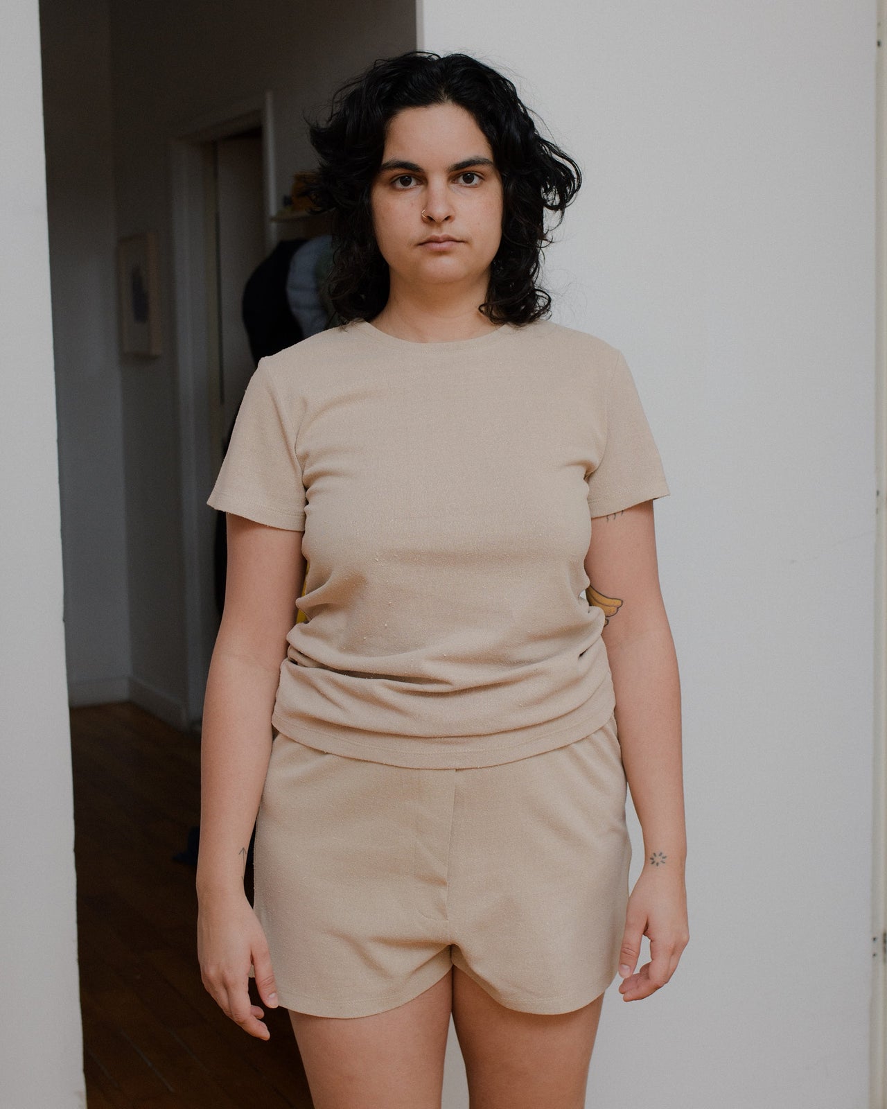 Silk Tee Shirt - Wild Silk Jersey - Acacia Brown