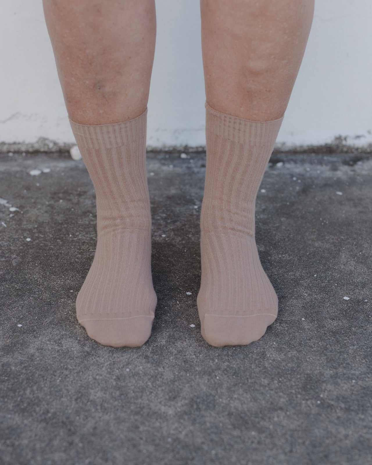 Rib Overankle Socks - Cotton Rib - Aural