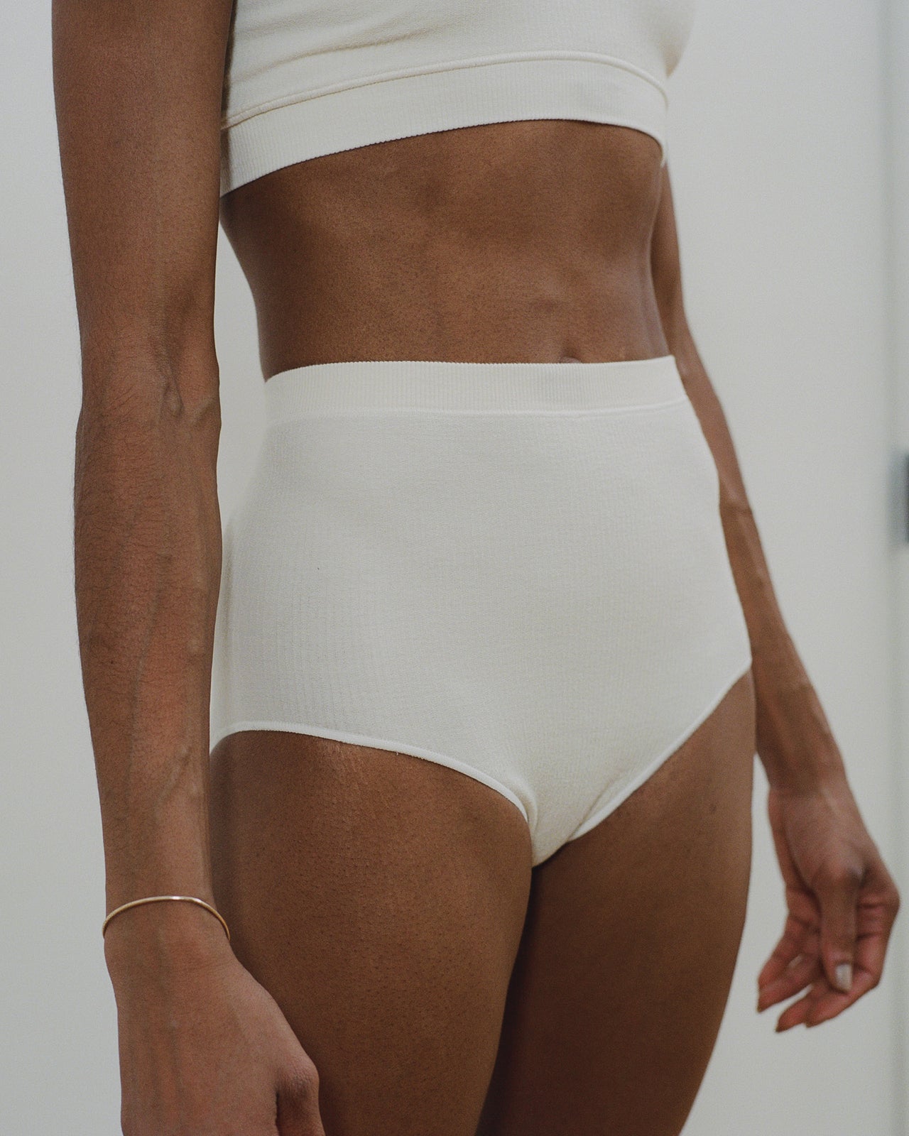 Aid Pants - Buckle Cotton Knit - Off White