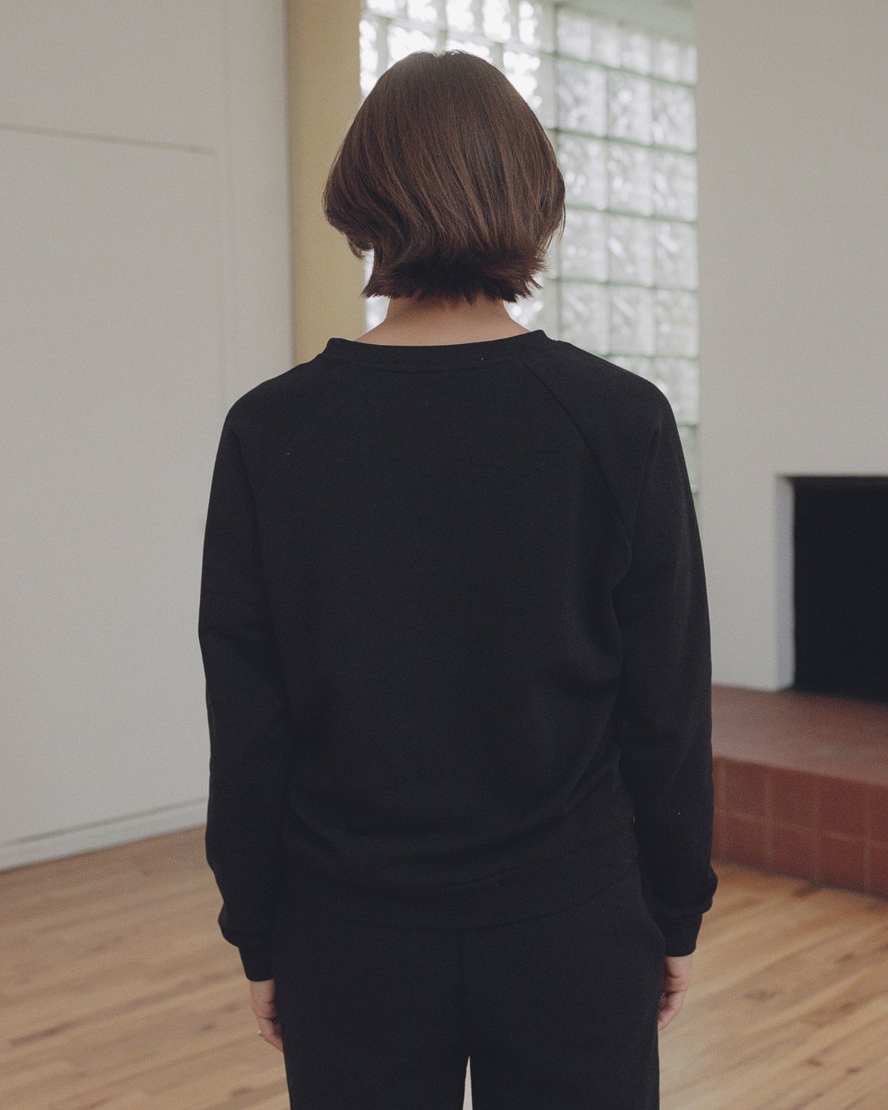 Basic Sweatshirt - Italian Fleece - Black