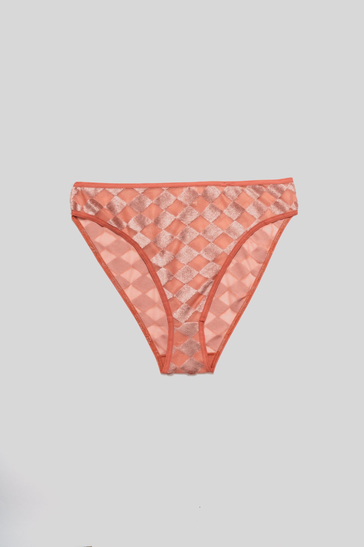 Bell Pants - Checked Velours - Kata Orange - WT21